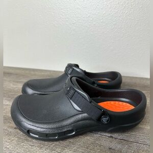 CROCS Black Mules with Orange Insole